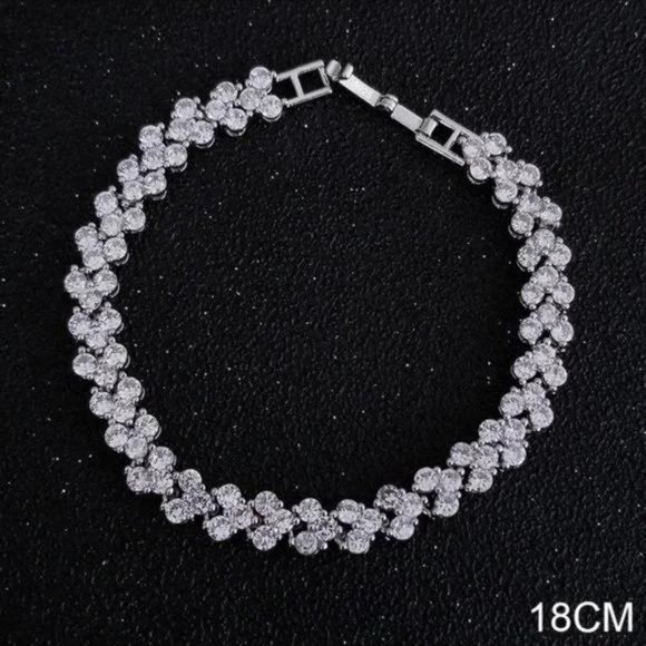 NEW “7” ROMA DIAMOND BRACELET S925 STERLING SILVER, NICE BRACELET, CUTE BRACELET - Picture 4 of 5